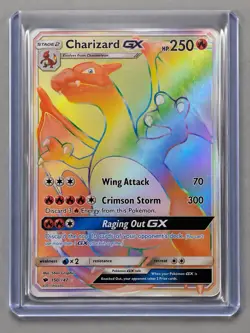 The Pokemon Company Charizard GX Secret Rainbow Rare Holo 150/147 HP 250 - Image 1