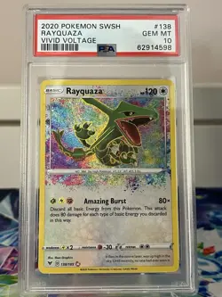 Rayquaza | PSA 10 | 138/185 | Vivid Voltage | Amazing Rare | Pokemon TCG - Image 1