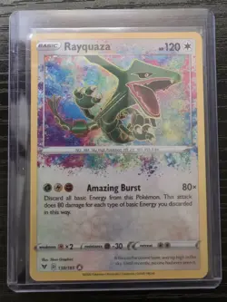 Pokemon TCG Rayquaza Vivid Voltage Holo Card 138/185 Amazing Rare - Image 3