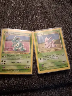 Vintage Pokemon Lot 1st Edition Nidoqueen 23/64 Jungle Non Holo & Nidoran WOTC - Image 1