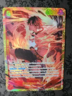 One Piece CCG TCG Portgas D. Ace OP16-118 SEC Alt Art The Time Of Battle - Image 3