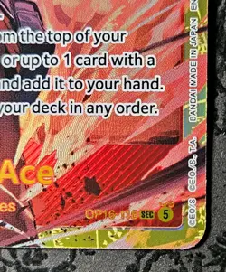 One Piece CCG TCG Portgas D. Ace OP16-118 SEC Alt Art The Time Of Battle - Image 4