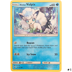 Common Alolan Vulpix 53/214 (SM8) & 21/145 (SM02) Pokemon TGC Two Cards Set LP - Image 2