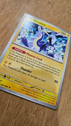 Miraidon 28/84 Non-Holo Prerelease exclusive Pokemon card - Image 1