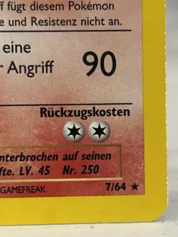 Ho-Oh Neo Revelation 7/64 Holo GERMAN Pokemon Card - Image 4