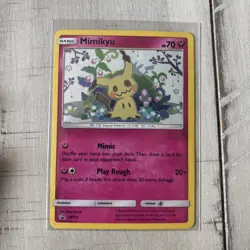 Mimikyu Sun & Moon Black Star Promo SM163 Holo Pokemon TCG Card - Image 1