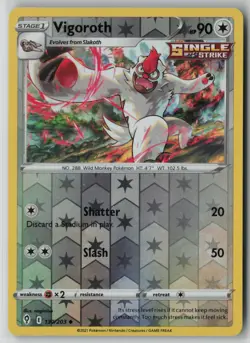 Vigoroth 130/203 Pokemon TCG Evolving Skies Reverse Holo Card (Near Mint) NM 1 - Image 1