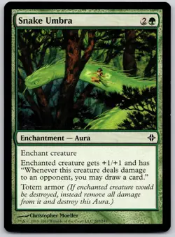 Snake Umbra 207 Common Rise of the Eldrazi Magic: The Gathering Lightly Played - Image 1