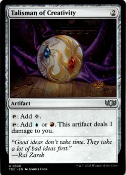 MTG Talisman of Creativity NON-FOIL NM 330 Commander: Tarkir: Dragonstorm - Image 1