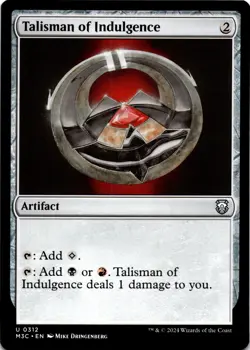 MTG Talisman of Indulgence NM U 312 Commander: Modern Horizons 3 - Image 1