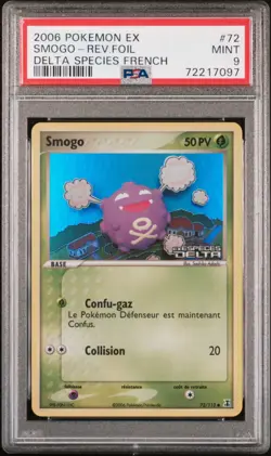 Carte Pokemon Smogo 72/113 PSA 9 Reverse POP 2 !! Stamped EX Especes Delta FRA - Image 1