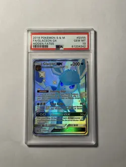 Pokemon (PSA 10) Glaceon GX SV55 Hidden Fates Shiny Vault Englisch Holo Glaziola - Image 1