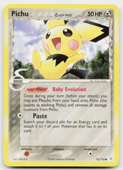 Pichu 76/110 Common Holon Phantoms Pokemon Near Mint - Image 1