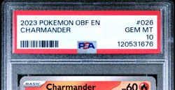 2023 Pokemon OBF EN Charmander 026/197 GEM MT PSA 10 - Image 2