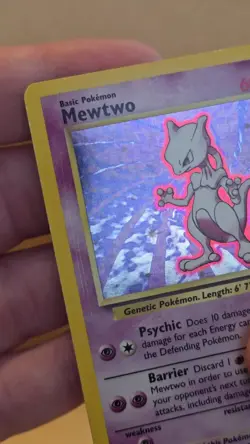 Pokemon TCG Mewtwo 10/102 1999 Base Set Holo Unlimited Rare Card - Image 2