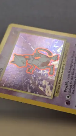 Pokemon TCG Mewtwo 10/102 1999 Base Set Holo Unlimited Rare Card - Image 3