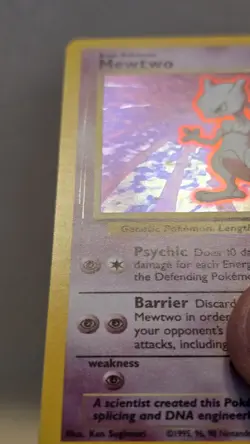 Pokemon TCG Mewtwo 10/102 1999 Base Set Holo Unlimited Rare Card - Image 5