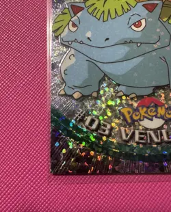Topps Chrome Series 1 Venusaur #3 Holo Pokemon Card Sparkle Rare - Image 2