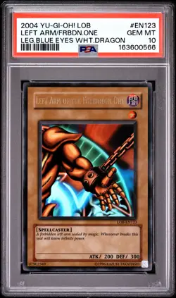Left Arm Of The Forbidden One LOB-EN123 Ultra Rare Yugioh PSA 10 *566 - Image 1