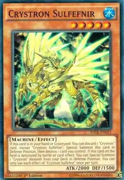 Crystron Sulfefnir Unlimited Super Rare Raging Tempest RATE-EN021 NM - Image 1