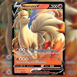 Ninetales V 026/192 Ultra Rare Holo Full Art Pokemon Card (SWSH02: Rebel Clash) - Image 1