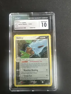CGC 10 GEM MINT Shiftry 2006 EX Legend Maker 12/92 Holo Pokemon Card - Image 1
