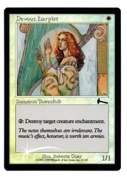 Magic the Gathering MTG Card: Devout Harpist FOIL 6/143 Urza's Legacy! EX - Image 1