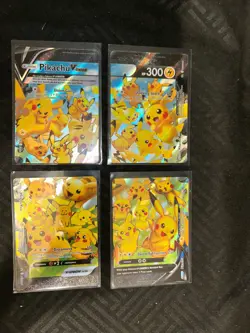 Pikachu V-UNION 4-Card Set SWSH139 Holo English Pokemon Trading Card Game - Image 1