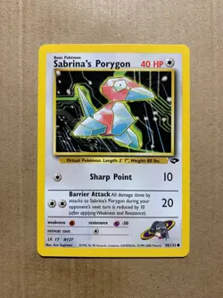 Sabrina's Porygon 98/132 Gym Challenge - Common Pokemon Card - NM/Mint - Image 1