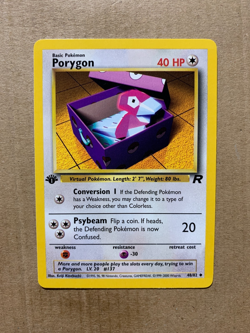 1st Edition Porygon 66/82 Team Rocket - Uncommon Pokemon Card - NM/Mint - Image 1