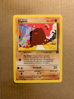 Diglett 52/82 Team Rocket - Common Pokemon Card - NM/Mint - Image 1