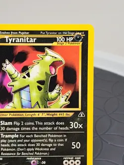 Tyranitar Neo Destiny Pokemon Trading Card 31/75 Non-Holo Rare Near Mint - Image 3