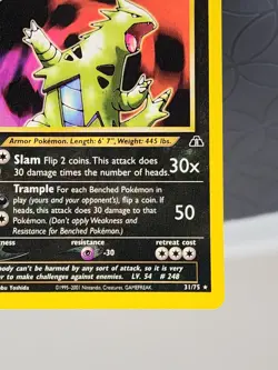 Tyranitar Neo Destiny Pokemon Trading Card 31/75 Non-Holo Rare Near Mint - Image 5