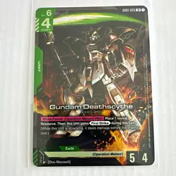 Bandai Gundam Card Game Gundam Deathscythe LR Unit Operation Meteor G001-025 EN - Image 1