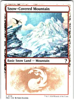 Mystery Booster 2 #119 Snow-Covered Mountain (White Border) - Image 1