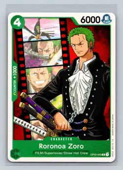 Roronoa Zoro OP02-043 C One Piece Paramount War Trading Card - Image 1