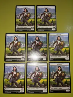 8 Soldier Token Core Set 2020 M20 Magic the Gathering MTG 8 - Image 1