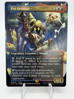Wizards of the Coast Vivi Ornitier BORDERLESS Wizard Mythic MTG FF 0321 EN 0/3 - Image 1