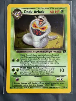 Pokemon TCG Dark Arbok Holo Card 2/82 Team Rocket Series - Image 1