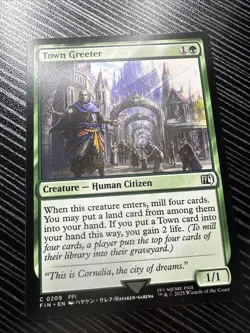 NM Town Greeter Card Magic the Gathering Final Fantasy 209 - Image 1