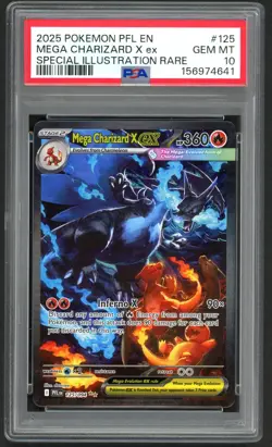 Pokemon Card - PSA 10 Mega Charizard X EX 125/094 - Phantasmal Flames SIR GEM MT - Image 1