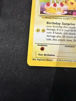Pokemon TCG - Birthday Pikachu Holo 2000 WOTC Black Star Promo 24 - - Image 2