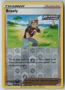 Brawly 131/198 Pokemon TCG Card Chilling Reign Reverse Holo (Near Mint) NM 1 - Image 1