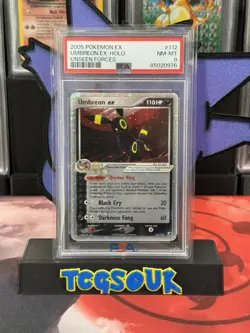 Pokemon Umbreon EX Unseen Forces Ultra Rare Card #112 PSA 8 - Image 1