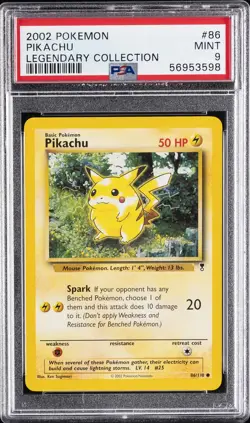 2002 POKEMON LEGENDARY COLLECTION #86 PIKACHU PSA 9 - Image 1