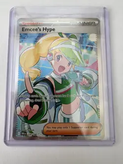 Pokemon TCG Emcees Hype 220/182 S&V Destined Rivals Full Art Trainer English - Image 3