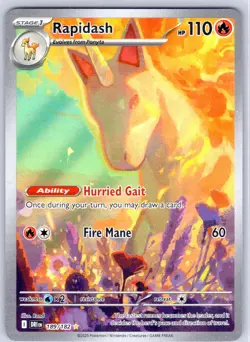 Rapidash 189/182 Illustration Rare Destined Rivals Pokemon Holo Near Mint - Image 1