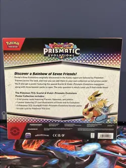 Pokemon TCG SV8.5 Prismatic Evolutions Poster Collection Box Factory Sealed - Image 3