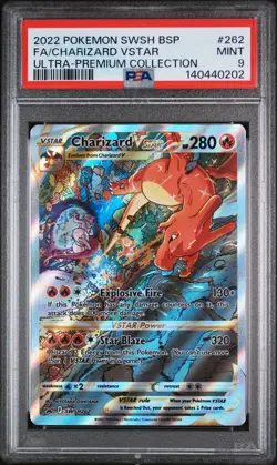 Charizard Vstar 262 Ultra Premium Swsh Black Star Promo Pokemon PSA 9 - Image 1