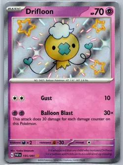 Drifloon 155/091 Shiny Rare Paldean Fates Pokemon Holo Near Mint - Image 1